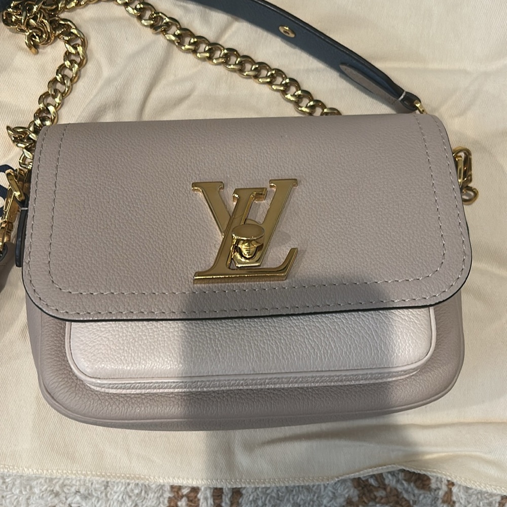 Louis Vuitton lock me tender bag Greige